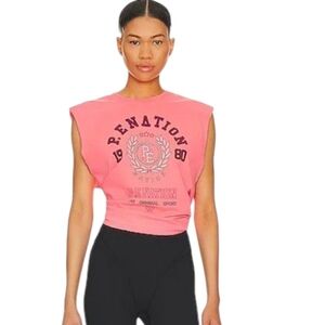 P.E Nation Overland Muscle Tank, Bright Pink L